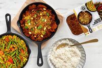 en rindfleisch-rendang & grüne bohnen