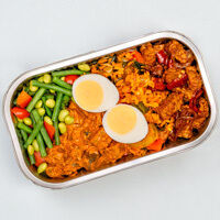 pck. tempeh-rendang mit ei & karotten nasi-goreng-style