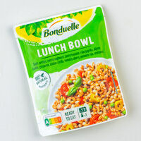 unch bowls mit dinkel, erbsen & gemüse