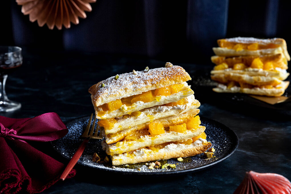 Special: Mille-feuille mit Passionsfrucht und Orangen-Mascarpone
