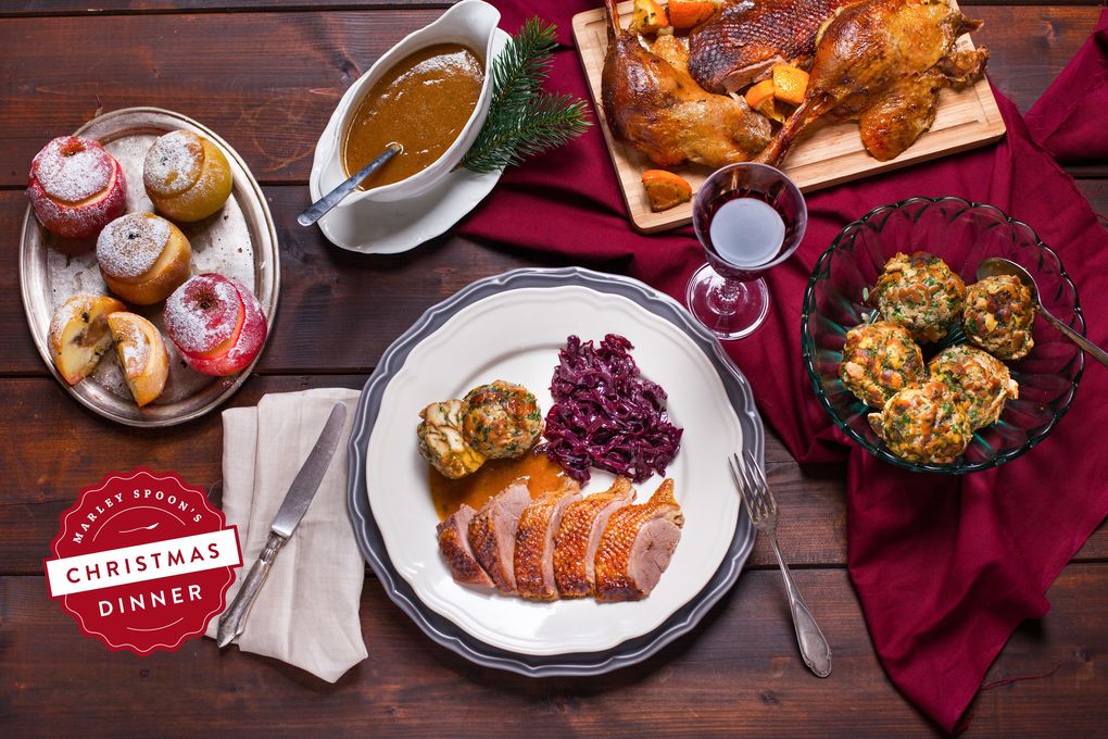 Claßen Weihnachtsgans mit Brezenknödel, Cassis-Rotkraut und
