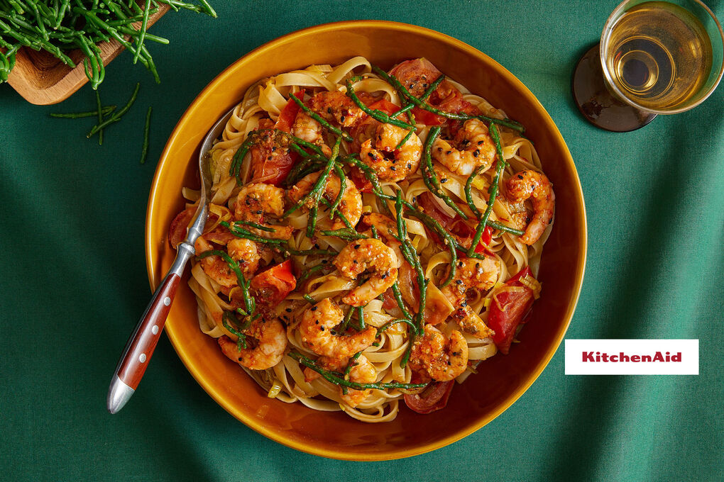 Special: Garnelen-Queller-Pasta mit Sambal Oelek und Röstzwiebeln