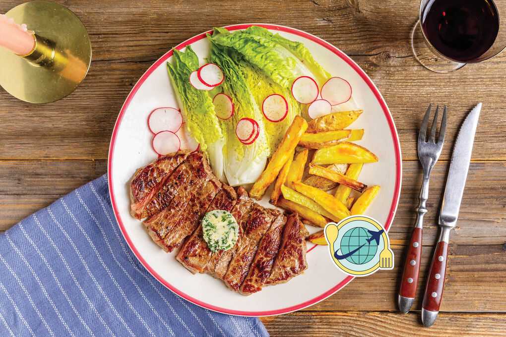Special V1: Steak frites & Schnittlauchbutter mit Romana-Radieschen-Salat