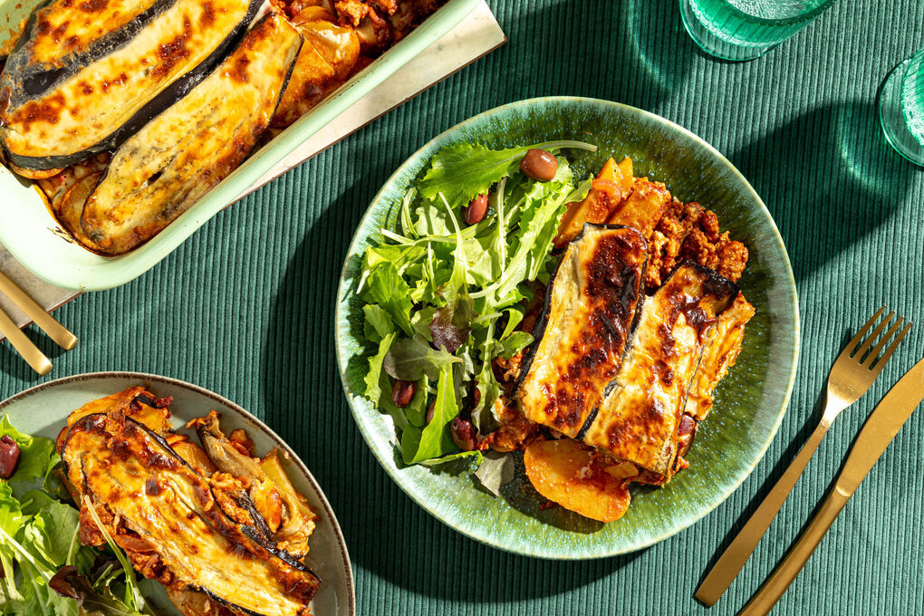 Moussaka mit Schweinehack und cremiger Béchamelsauce