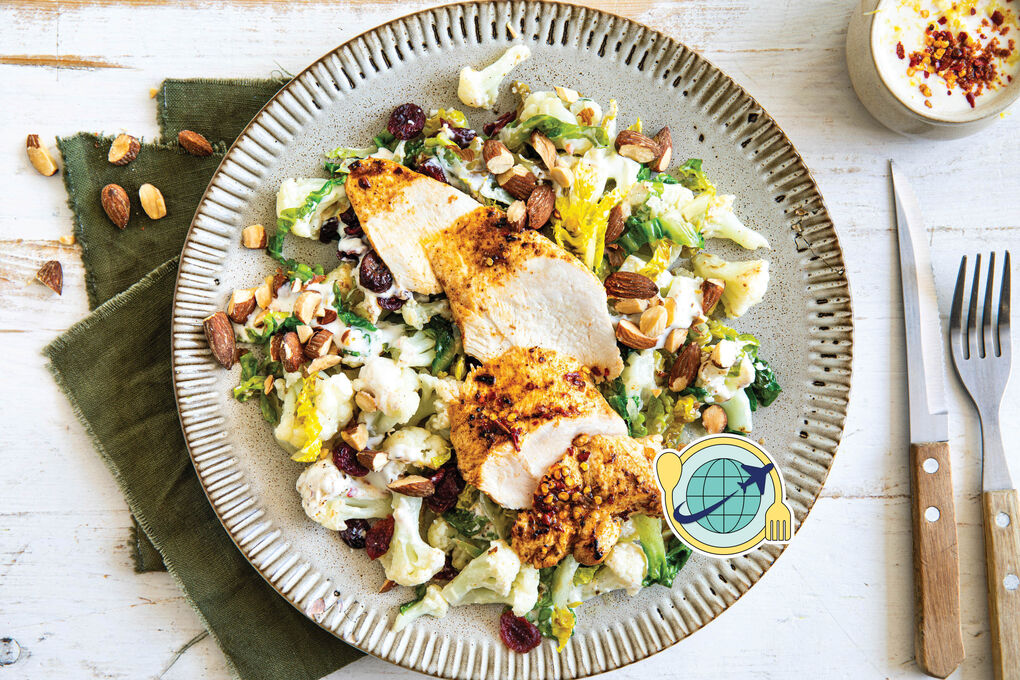 Special Low Carb: Hähnchen Piri-Piri-Style mit Blumenkohl und gebratenem Salat