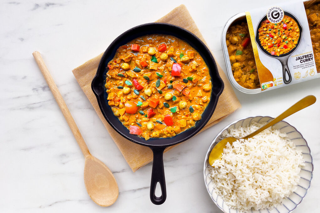 Extraschnell: Vegetarisches Jalfrezi mit Jasminreis