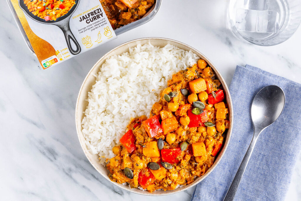 Extraschnell: Vegetarisches Jalfrezi mit Jasminreis