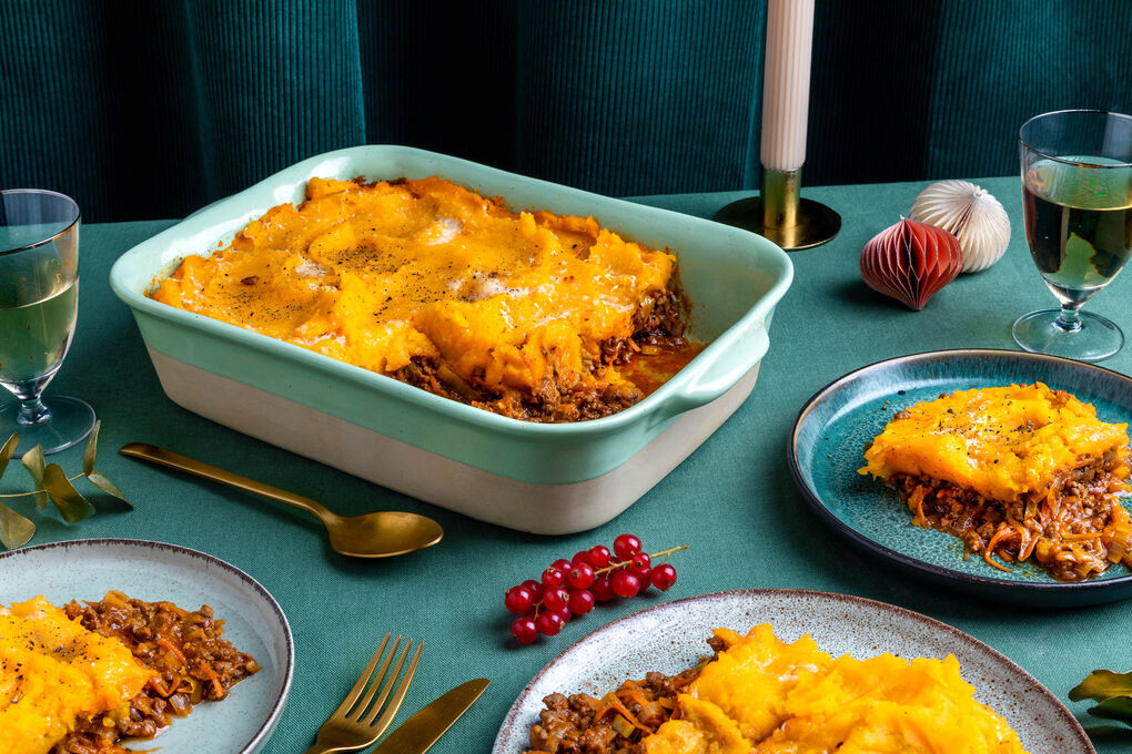 Shepherd’s Pie mit Rinderhack und leckerer Kürbishaube
