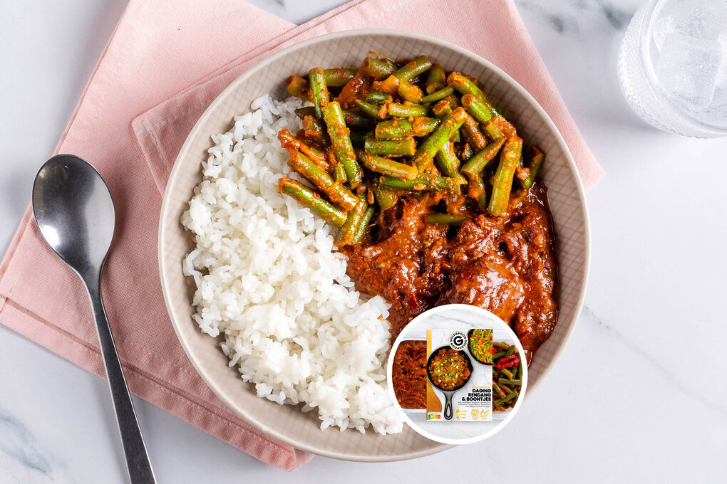 <20Min.: Rindfleisch-Rendang mit grünen Bohnen und Jasminreis