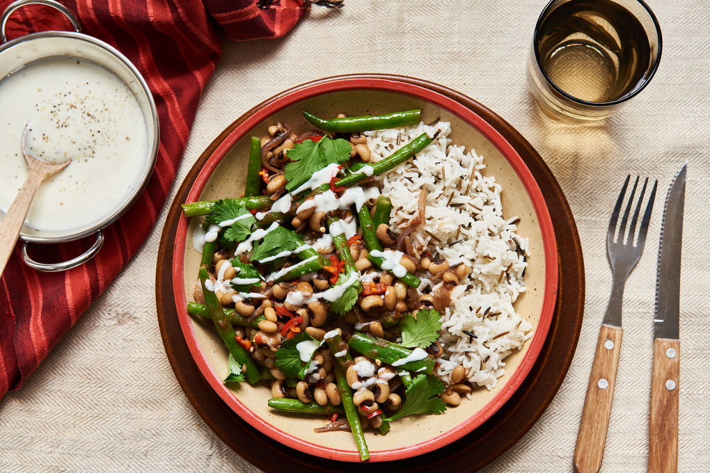 Indisches Curry mit Schwarzaugenbohnen und Zimt