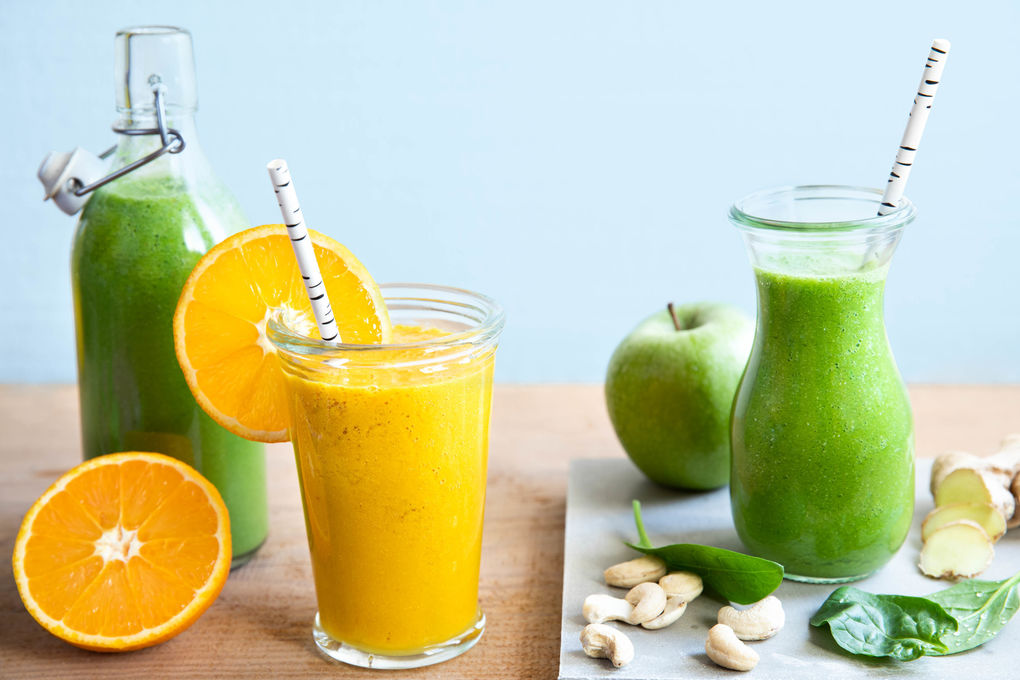 Special: Power-Smoothie Gurke-Spinat & Immune Booster Birne-Orange-Ingwer
