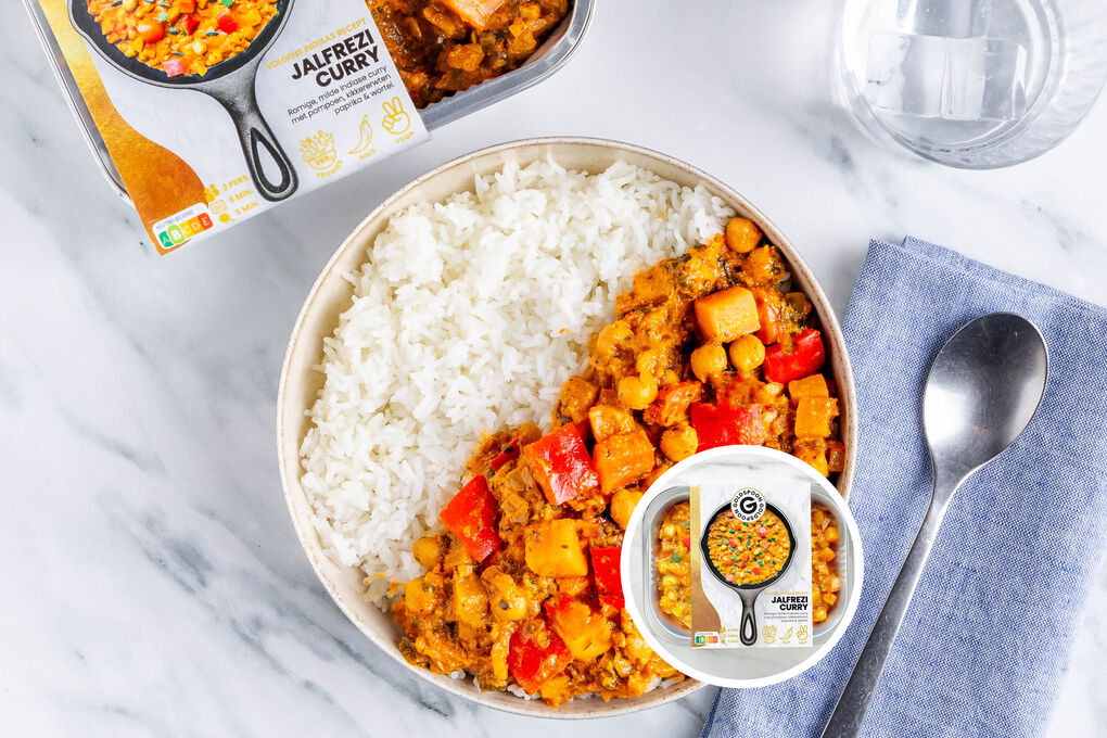 Vegetarisches Jalfrezi mit Jasminreis
