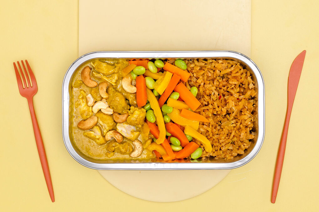 Kokos-Hähnchen-Curry mit Brokkolireis