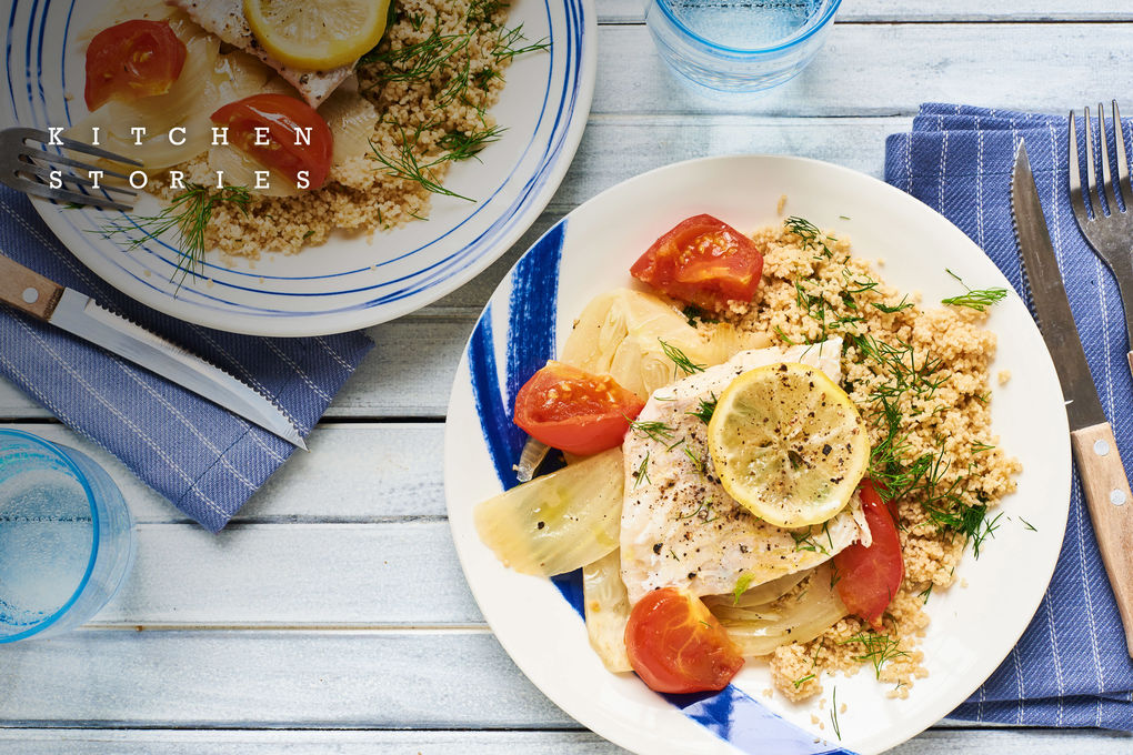Seelachs auf Tomaten-Fenchel-Bett