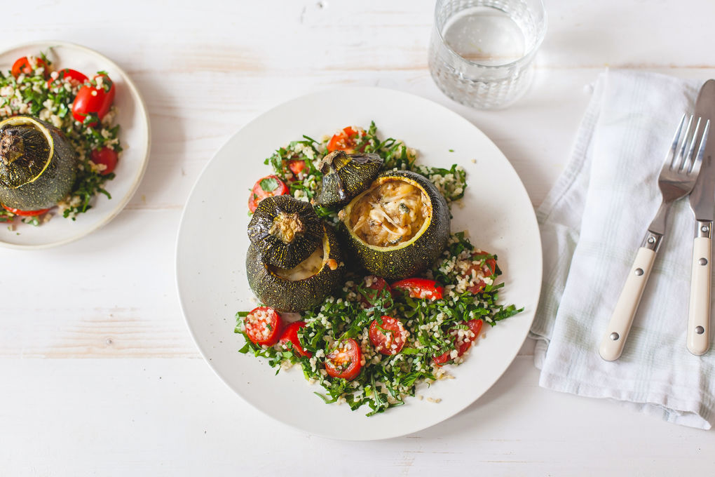 Gefüllte Rondinis mit Bulgursalat