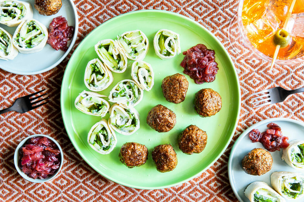 Special: Hackbällchen mit Cranberrydip & Tortillarollen mit Queller und Meerrettich